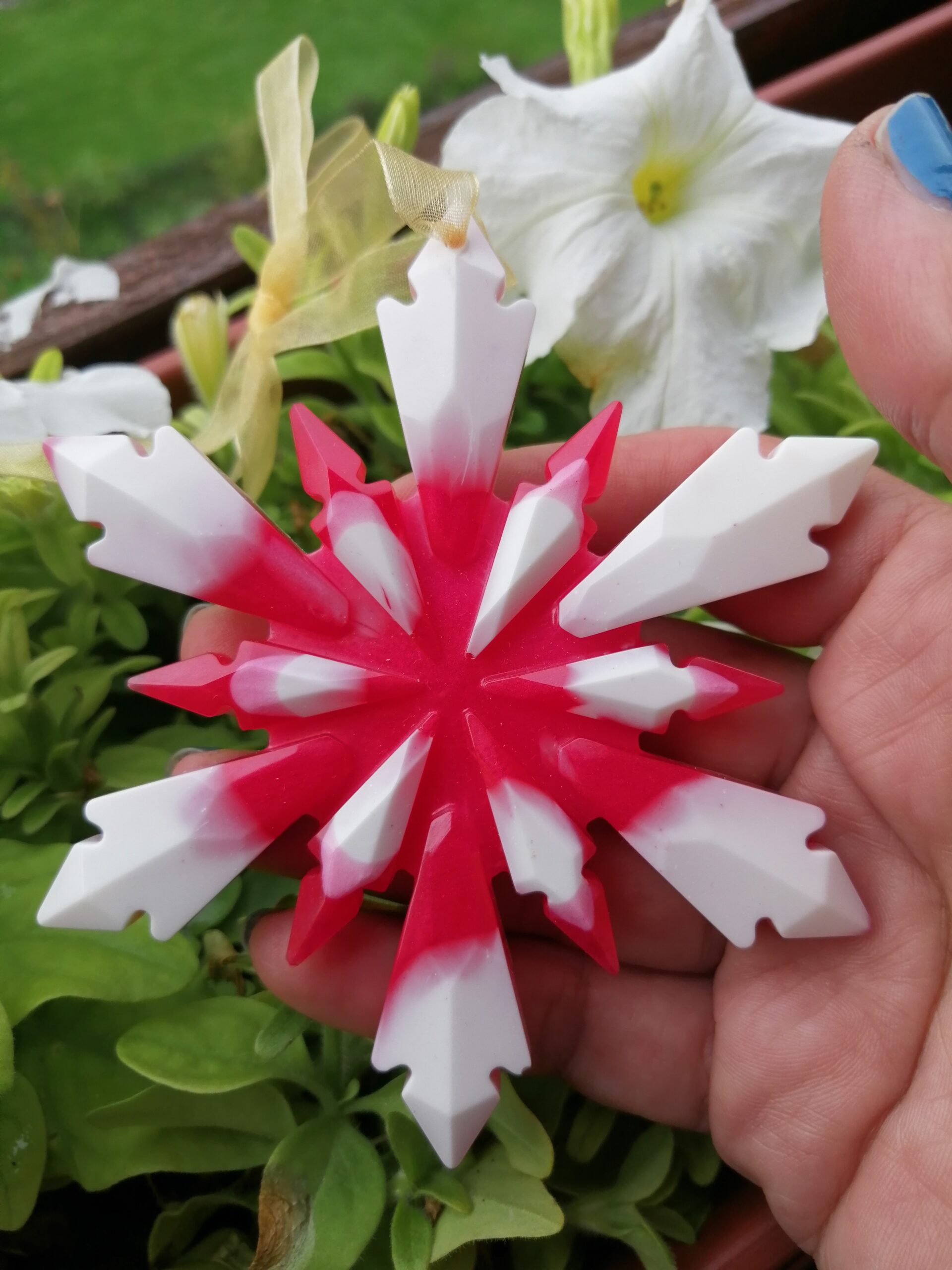 Christmas resin star bell deer ornament
